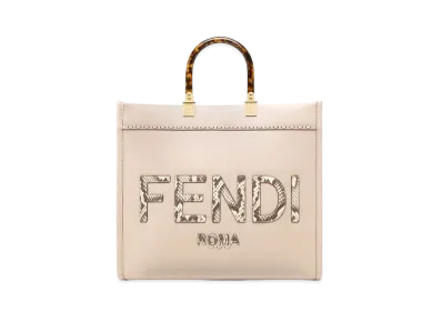 FENDI Fendi Sunshine Medium Leather / Ellaf Leather Shopper "Gray"