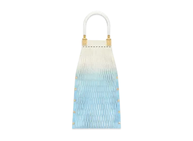 FENDI Sunny Leather Shopper "White/Light Blue"