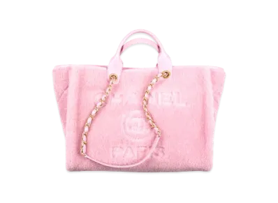 CHANEL Large Shopping Bag Shearing Lambskin "Pink"