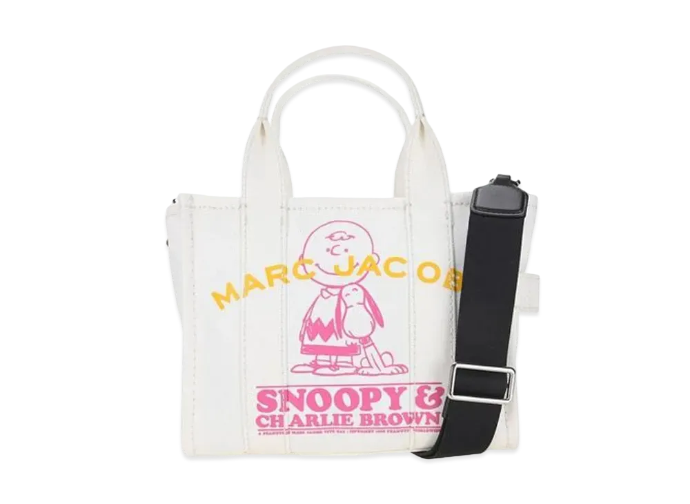 Marc Jacobs Peanuts X Marc Jacobs The Snoopy Mini Tote Bag "Chalk"