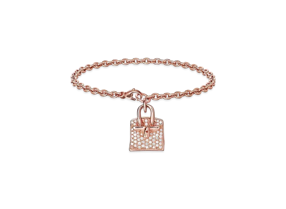 Hermes Birkin Amulette Bracelet PM "Pink Gold/104 Diamonds"