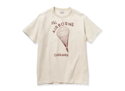 THE REAL McCOY'S AMERICAN ATHLETIC TEE / THE AIRBORNE CURRAHEE "Ecru"