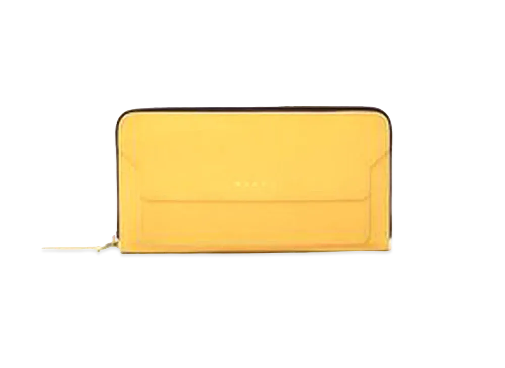 Marni Rectangular Zip Around Wallet in Coloured Saffiano Leather "Mono"