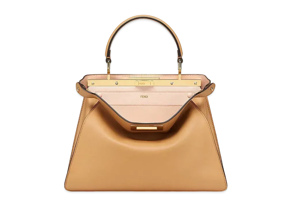 FENDI Peekaboo Iseeu Medium Leather Bag "Beige"