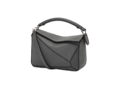 LOEWE Mini Puzzle Bag In Soft Grained Calfskin "Anthracite"