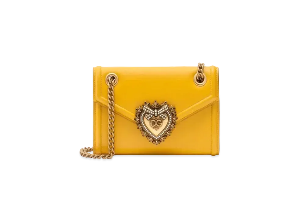 Dolce&Gabbana Devotion Mini Bag Smooth Calfskin "Yellow"