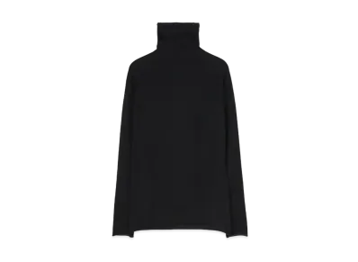 Yohji Yamamoto Y's WOOL PLAIN STITCH HIGH NECK KNIT "Black"