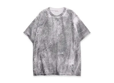 NICENESS Lydon Houndstooth Print Faded T-Shirt "Off White"