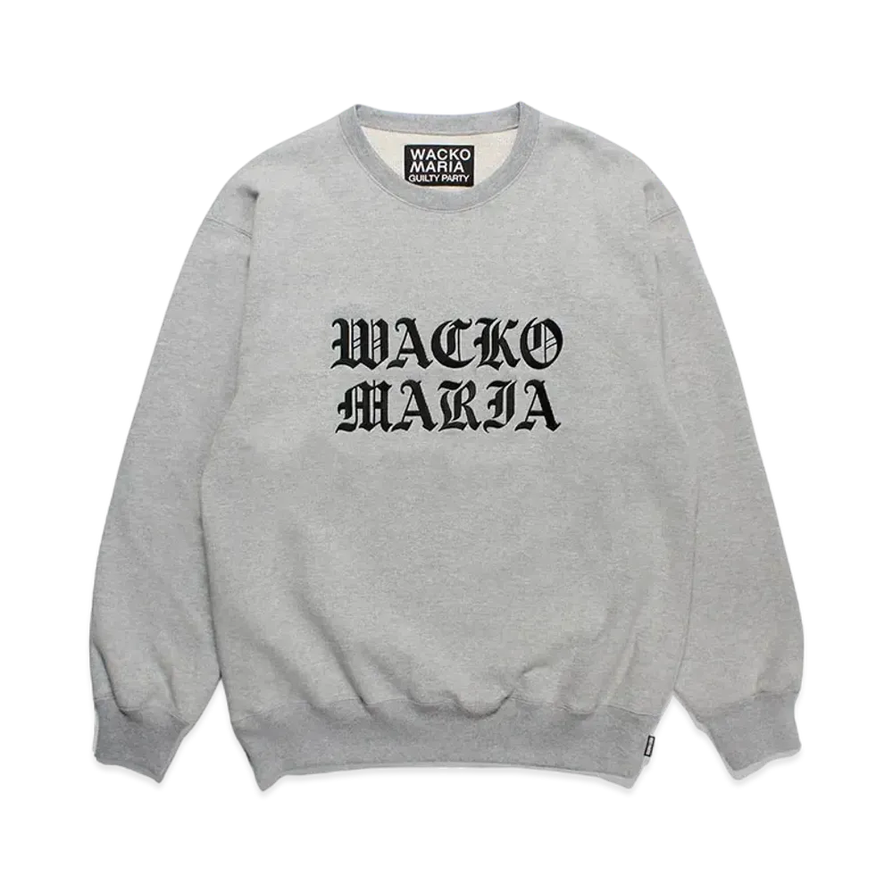 WACKO MARIA Heavy Weight Crew Neck Sweat Shirt "Gray"