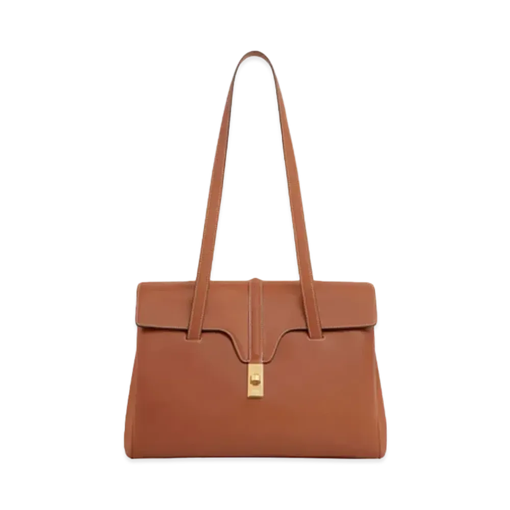 CELINE Medium Soft 16 Bag in Smooth Calfskin "Tan"