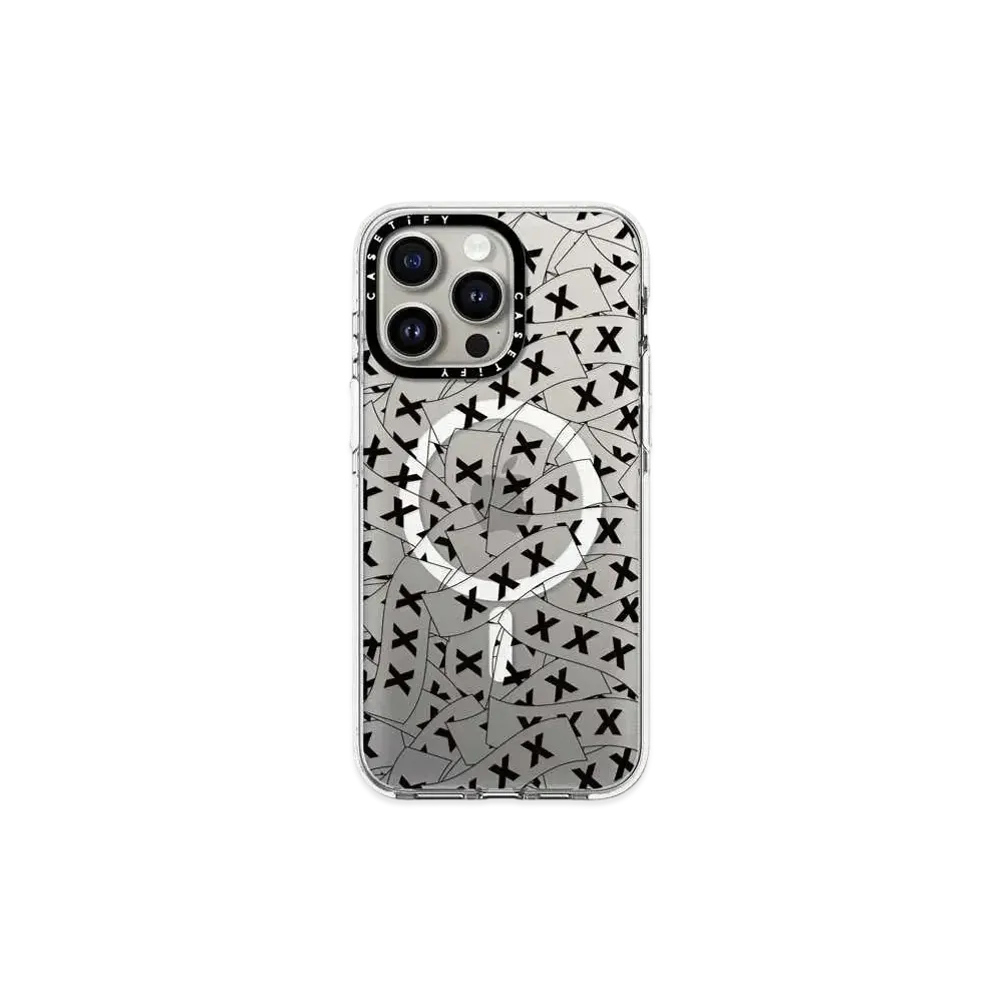 GOD SELECTION XXX x fragment design x CASETiFY Sticker Logo Clear Black Case "Clear"