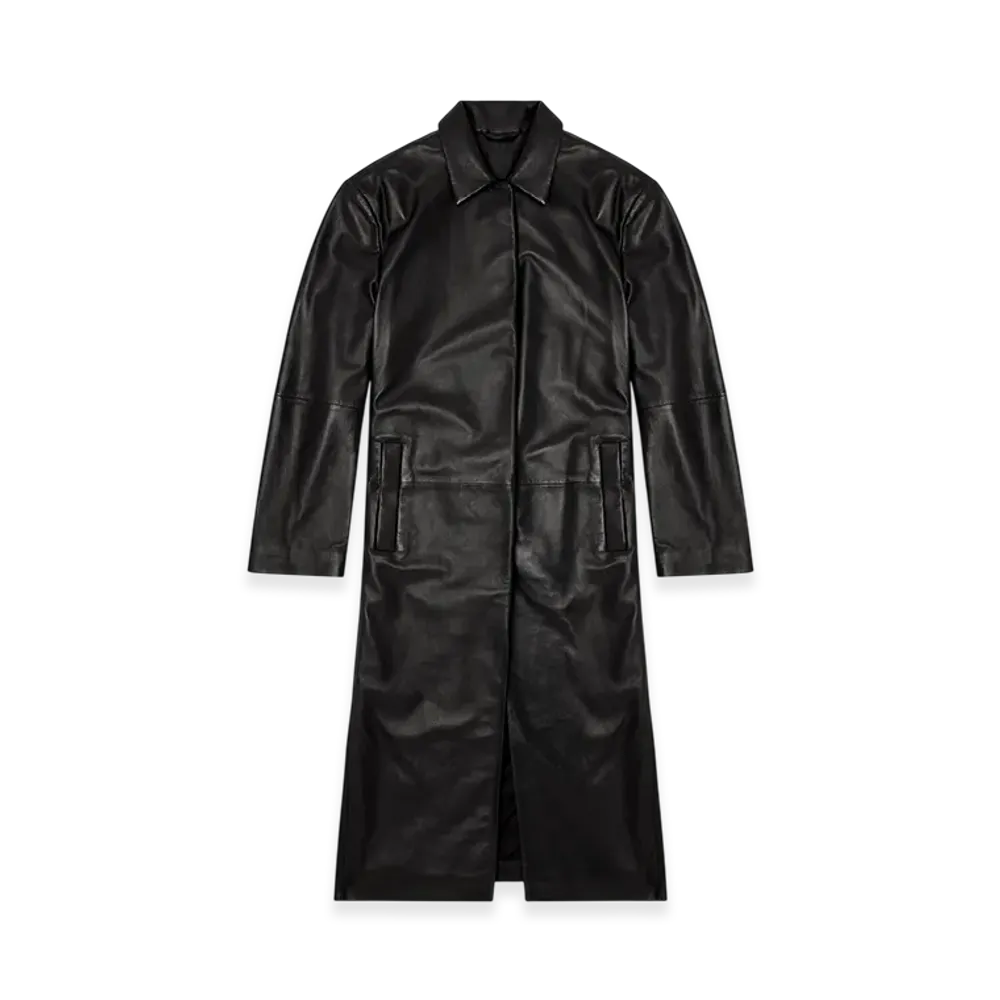 Diesel L-Ancelot Leather Coat "Black"