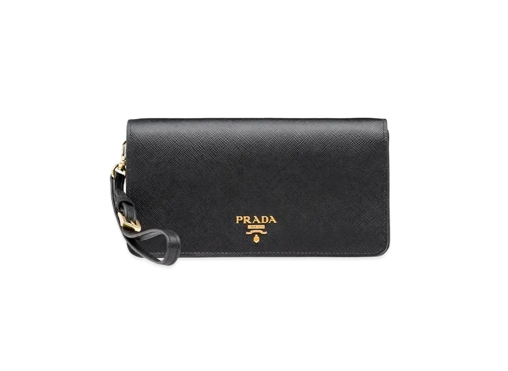 PRADA Saffiano Leather Mini Bag "Black"