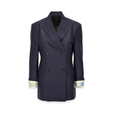 PRADA Women's Double-Breasted Blazer "Blue"