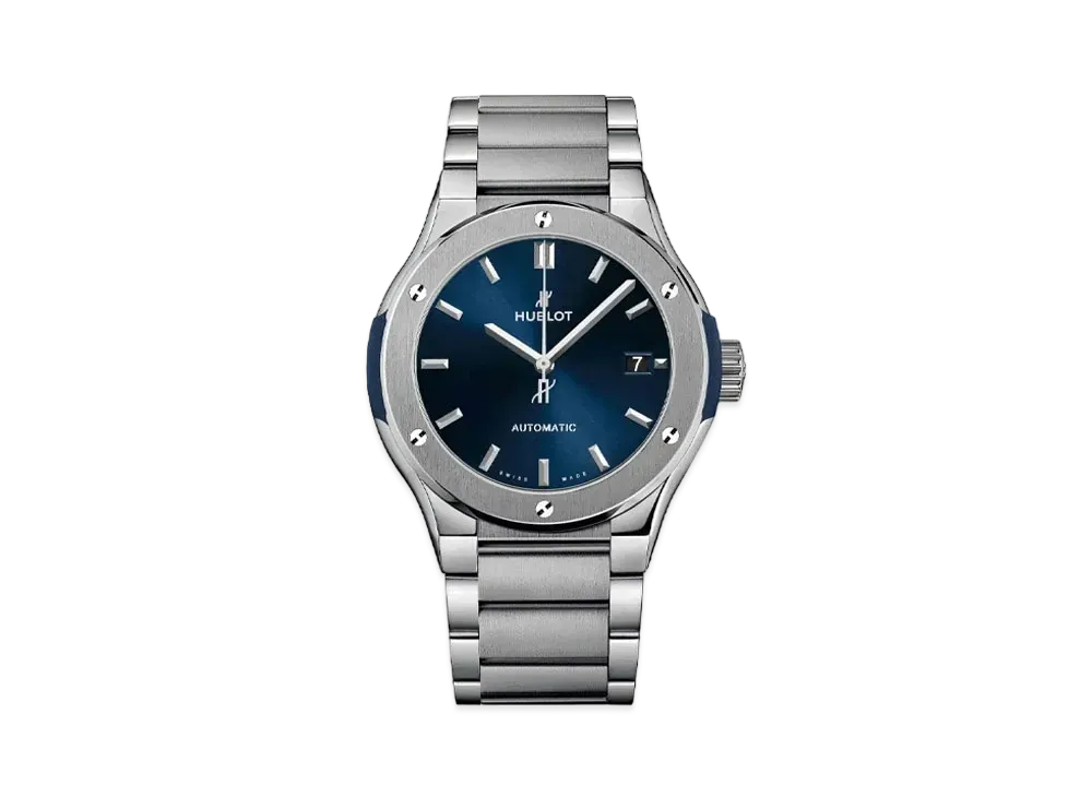 HUBLOT Classic Fusion Blue Titanium Bracelet 38mm