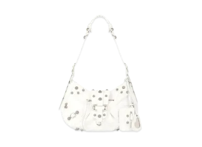 BALENCIAGA Women's Le Cagole Medium Shoulder Bag "White"
