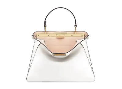 FENDI Peekaboo Iseeu Medium Leather Bag "White"