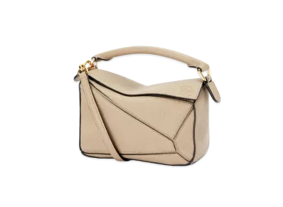 LOEWE Mini Puzzle Bag In Soft Grained Calfskin "Sand"