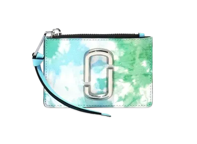 Marc Jacobs The Snapshot Tie Dye Top Zip Multi Wallet "Blue Multi"