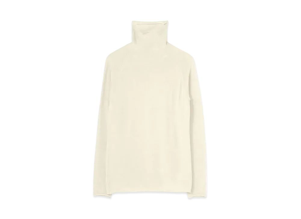 Yohji Yamamoto Y's WOOL PLAIN STITCH HIGH NECK KNIT "Off White"