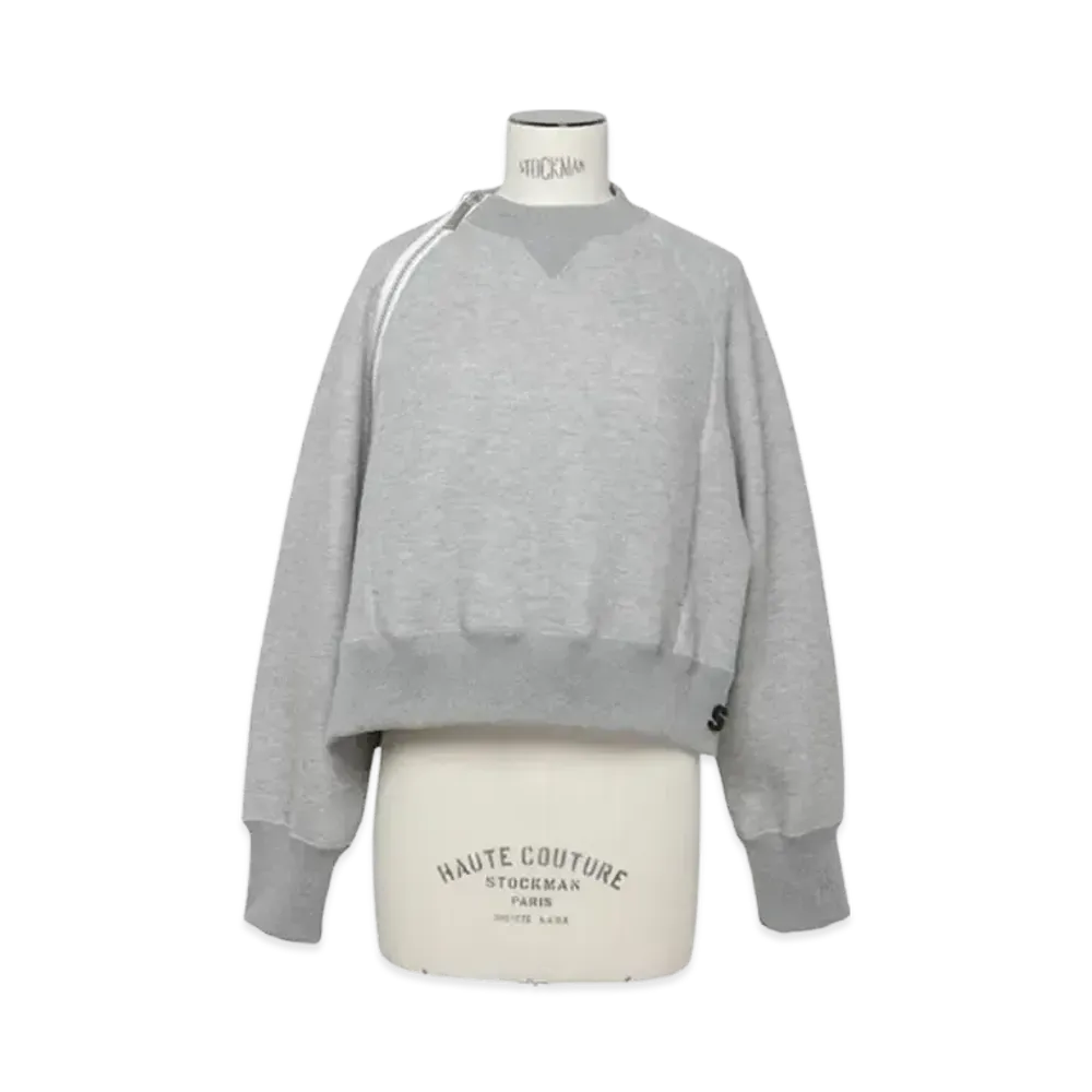 sacai S Sponge Sweat Pullover "Light Grey"