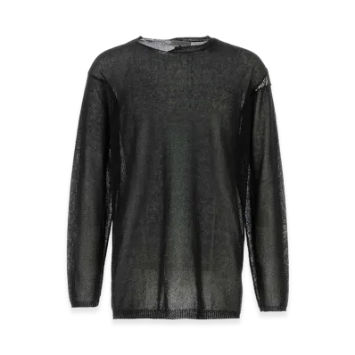 Yohji Yamamoto Cotton And Polyester Sweater "Black"