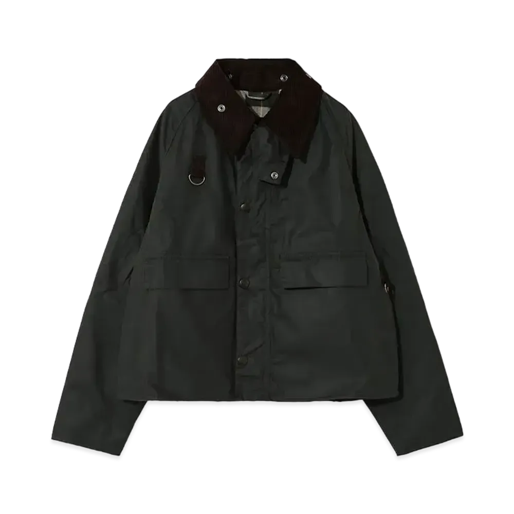 Barbour Spey Waxed Cotton Short Blouson "Olive"