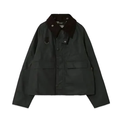 Barbour Spey Waxed Cotton Short Blouson "Olive"