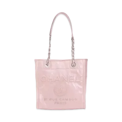 CHANEL Mini Deauville Tote Calfskin "Pink/Silver"