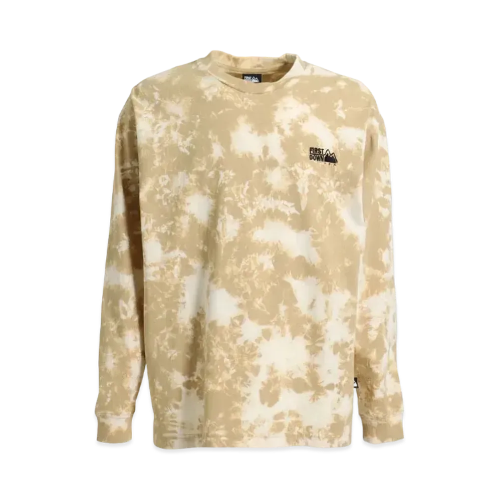 FIRST DOWN TIE DYE L/S T "Desert Beige"