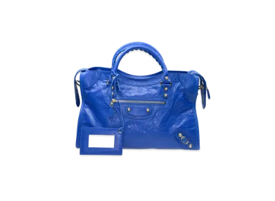 BALENCIAGA Handbag Lambskin "Blue"