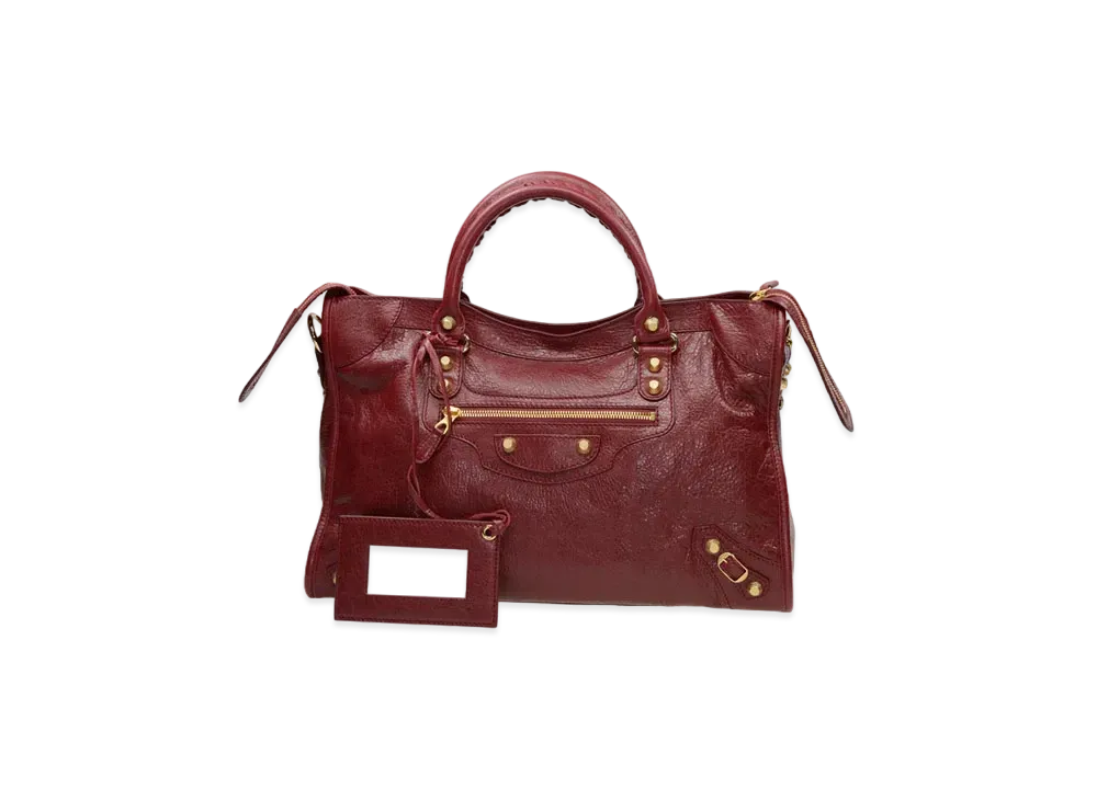 BALENCIAGA Handbag Lambskin "Red"