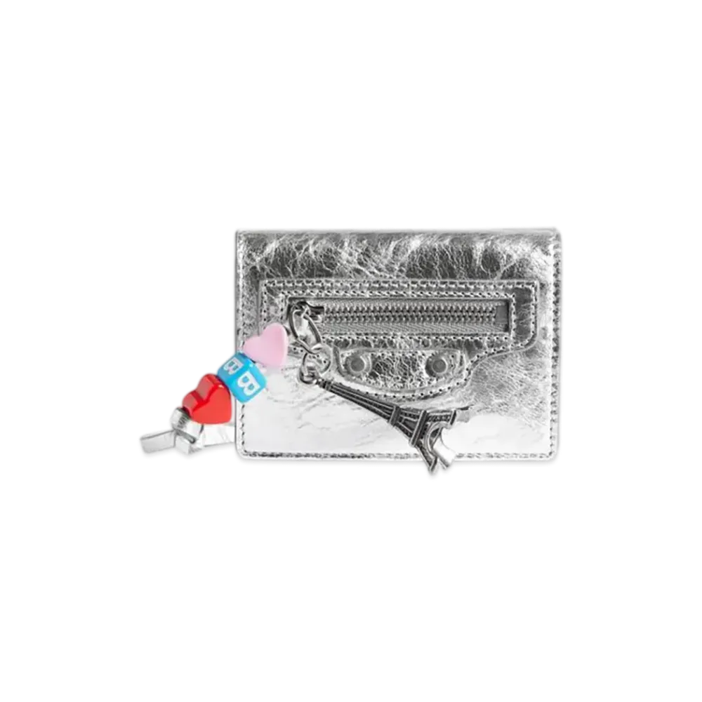 BALENCIAGA Le City Mini Wallet "Silver"