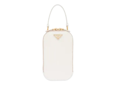 PRADA Saffiano Leather Mini Bag "White"