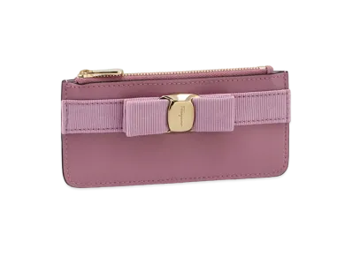 Salvatore Ferragamo Vara Bow Credit Card Holder "Pink"