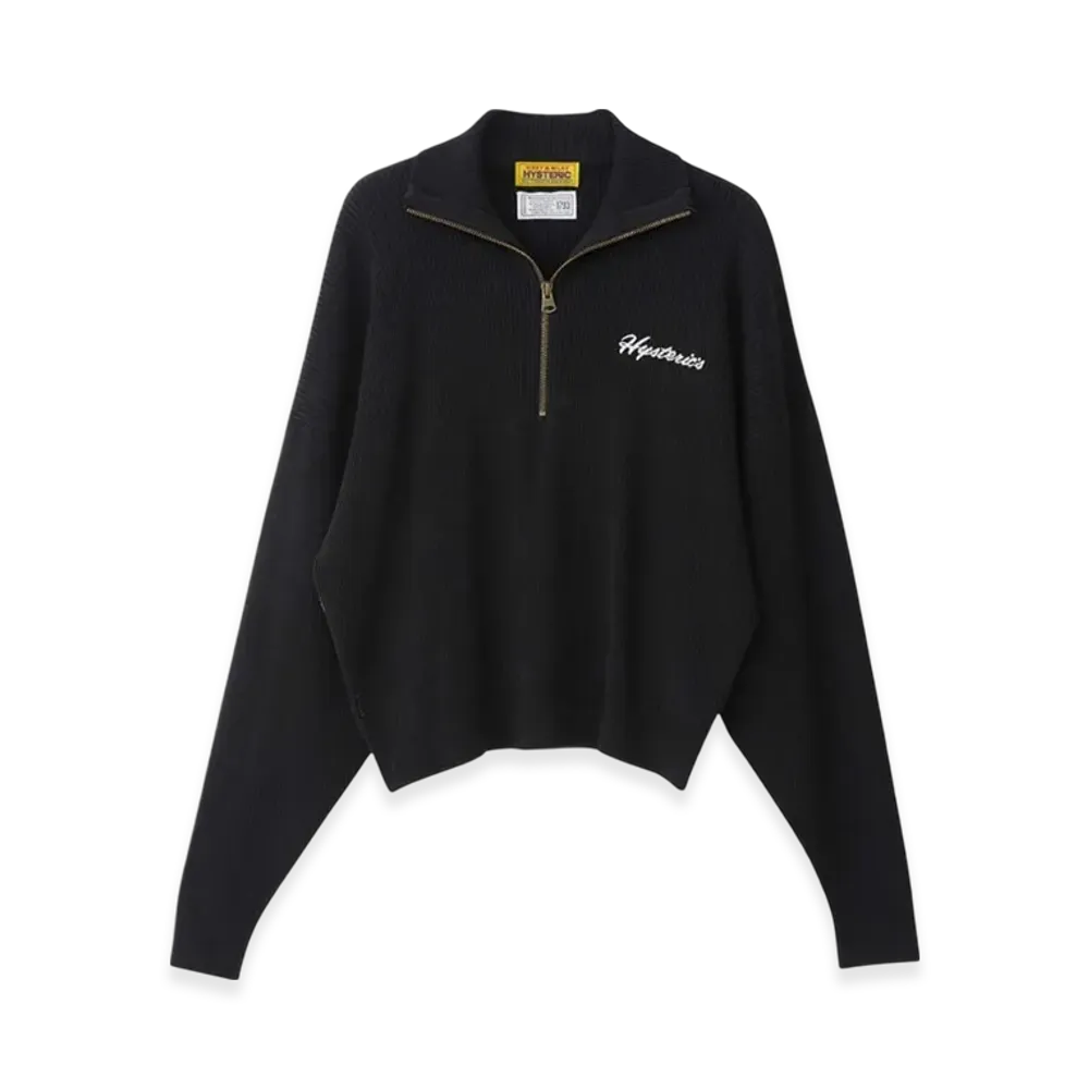 HYSTERIC GLAMOUR Hysteric Motel Half Zip Pullover "Black"