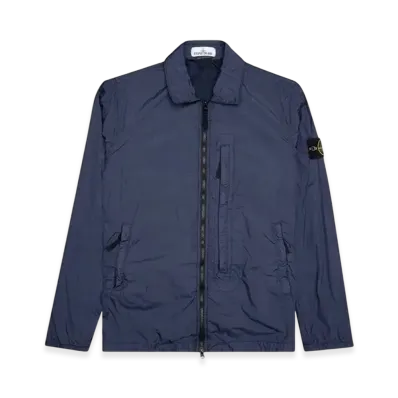 Stone Island 10123 Crinkle Reps Overshirt - 20FW "Marine Blue"