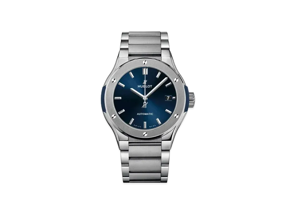HUBLOT Classic Fusion Blue Titanium Bracelet 33mm