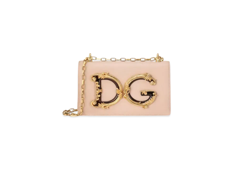 Dolce&Gabbana DG Girls Shoulder Bagnappa Leather "Pale Pink"