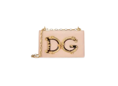 Dolce&Gabbana DG Girls Shoulder Bagnappa Leather "Pale Pink"