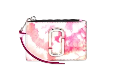 Marc Jacobs The Snapshot Tie Dye Top Zip Multi Wallet "Pink Multi"