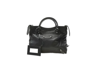 BALENCIAGA Giant Velo Handbag Lambskin "Grey"
