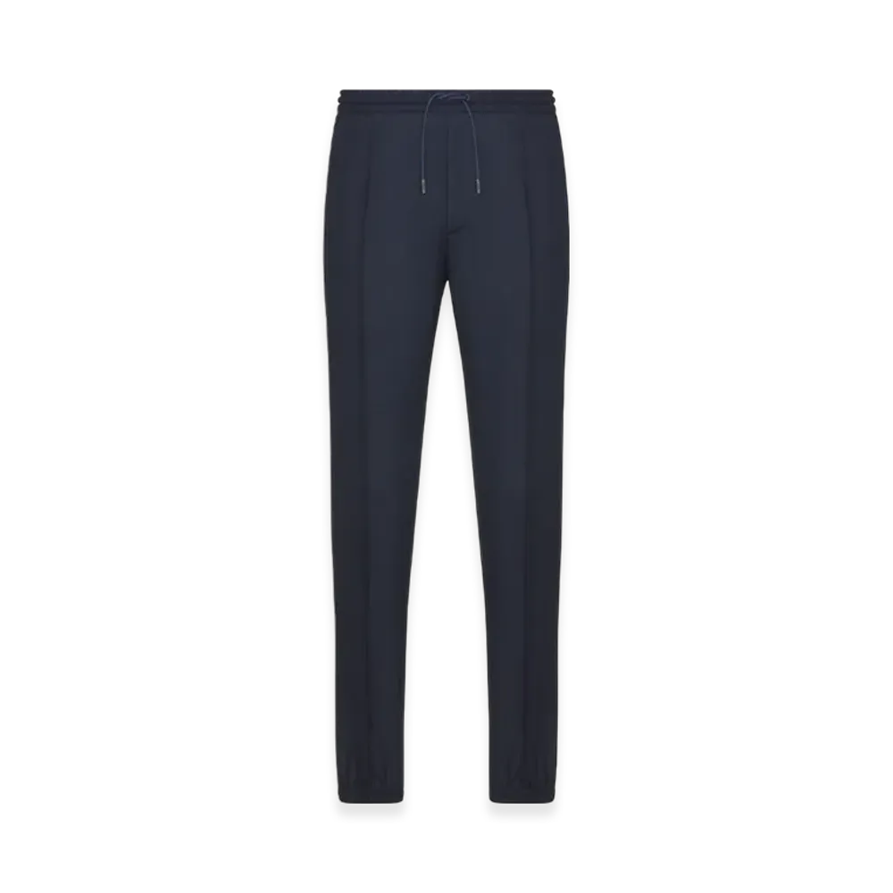 Dior Mottled Virgin Wool Blend Regular-Fit Track Pants "Blue"
