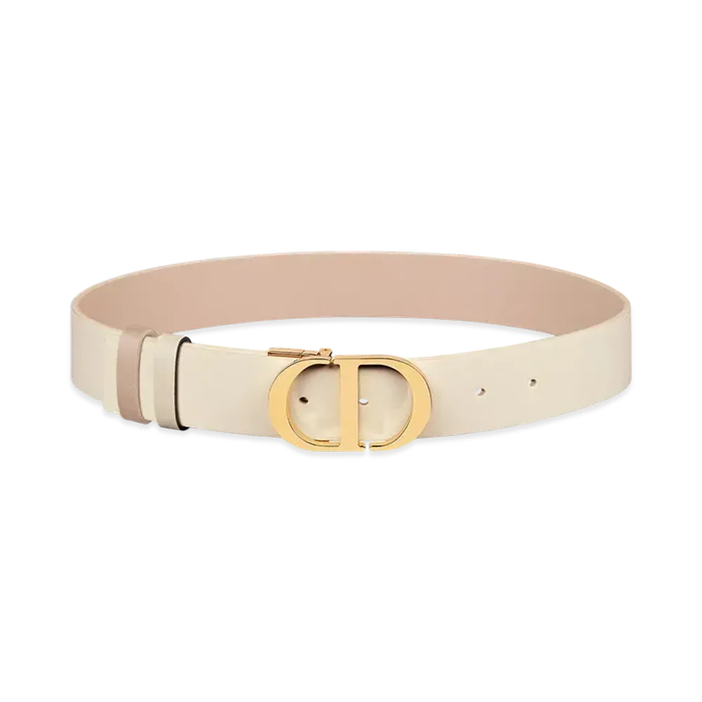 Dior 30 Montaigne Reversible Belt Smooth Calfskin 35mm "Light Ivory/Pink Beige"