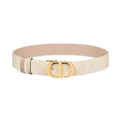Dior 30 Montaigne Reversible Belt Smooth Calfskin 35mm "Light Ivory/Pink Beige"