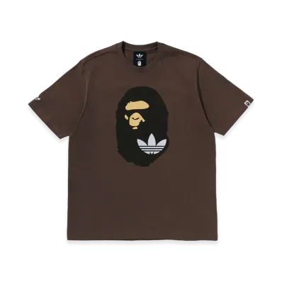 A BATHING APE x adidas Ape Head Tee Ladies "Brown"