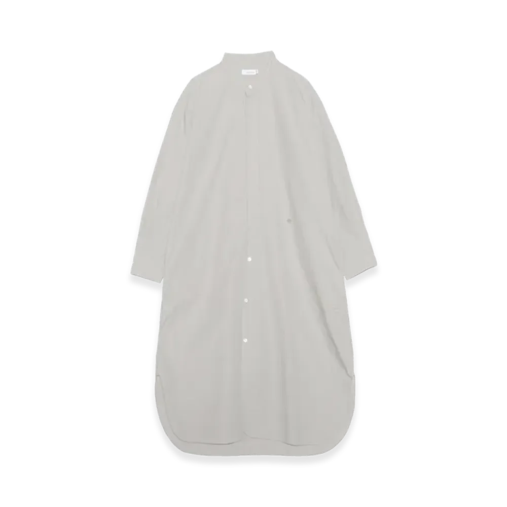 nanamica Band Collar Wind Shirt Dress "Gray"
