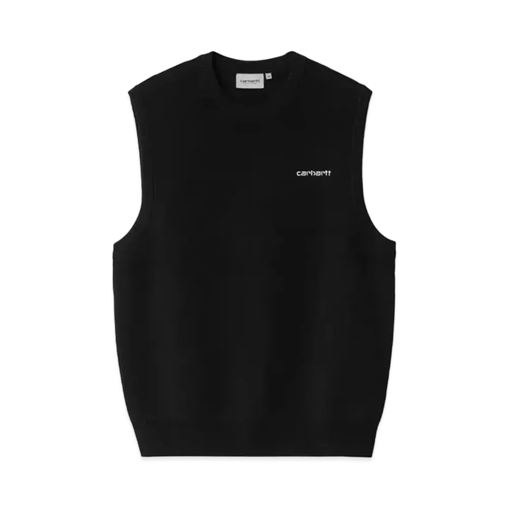 Carhartt Script Vest Sweater "Black/White"