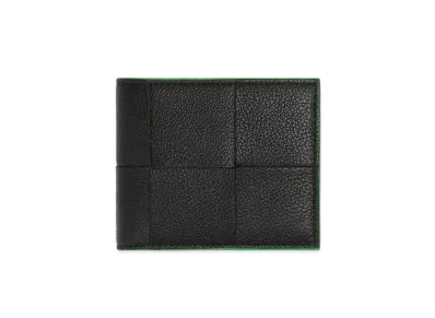 Bottega Veneta Bi-Fold Wallet With Coin Purse "Black/Parakeet"