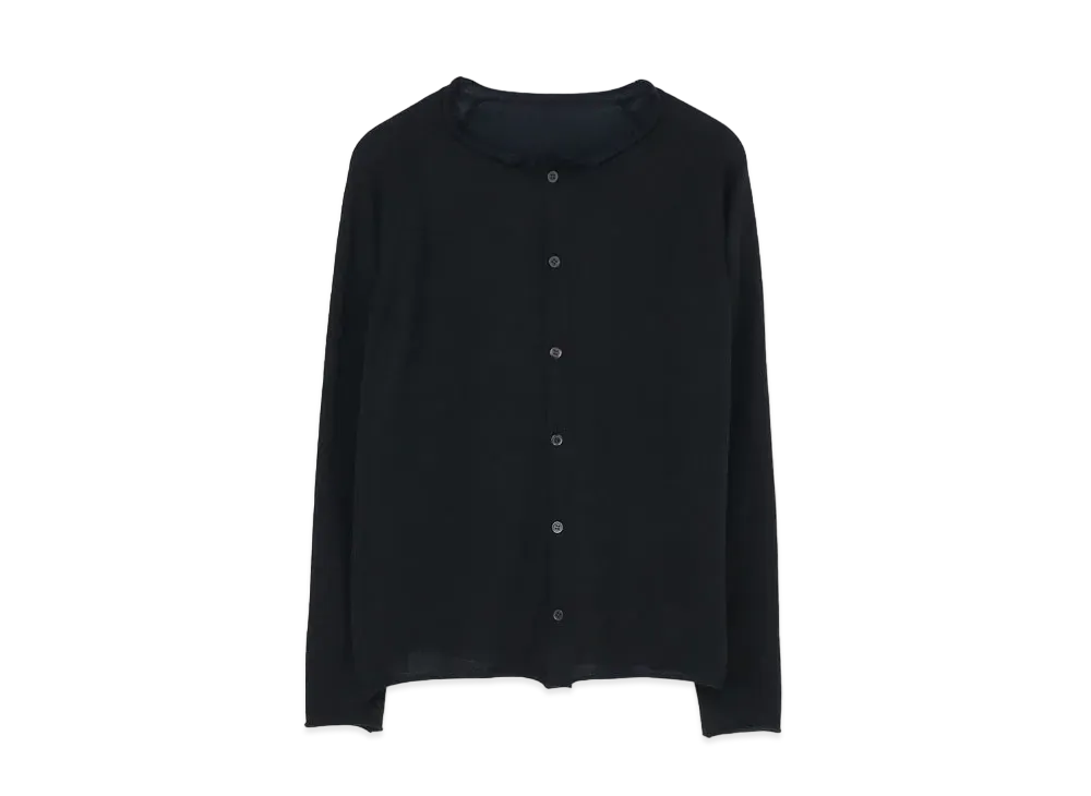Yohji Yamamoto Y's WOOL PLAIN STITCH KNIT CARDIGAN "Black"